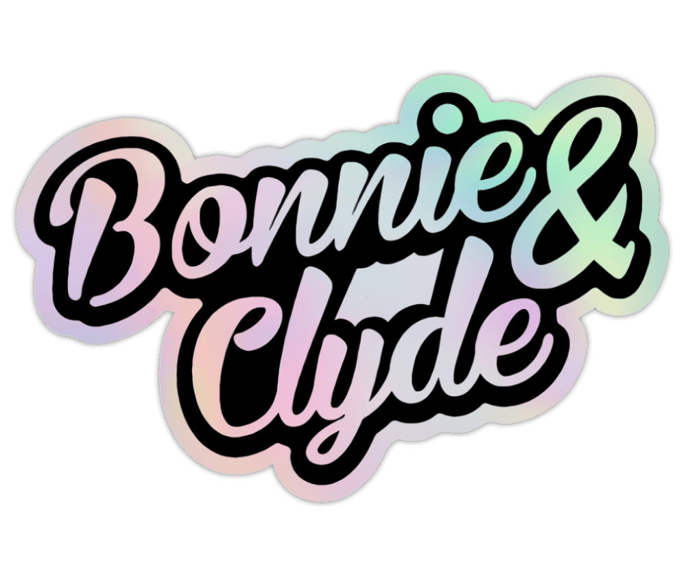 Bonnie and Clyde Cannabis Sticker