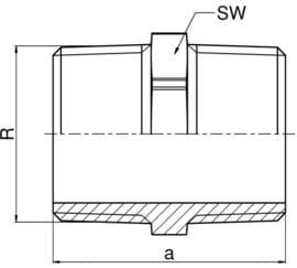 '+GF+ Typ 8280 Doppelnippel 1/2'' & 3/4'' & 1''