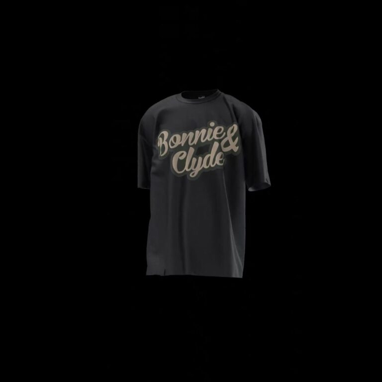 Bonnie and Clyde Cannabis T-shirt Schwarz Nummer 5