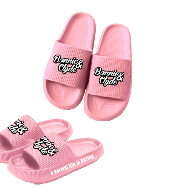 Bonnie and Clyde Cannabis Pantoffeln Pink